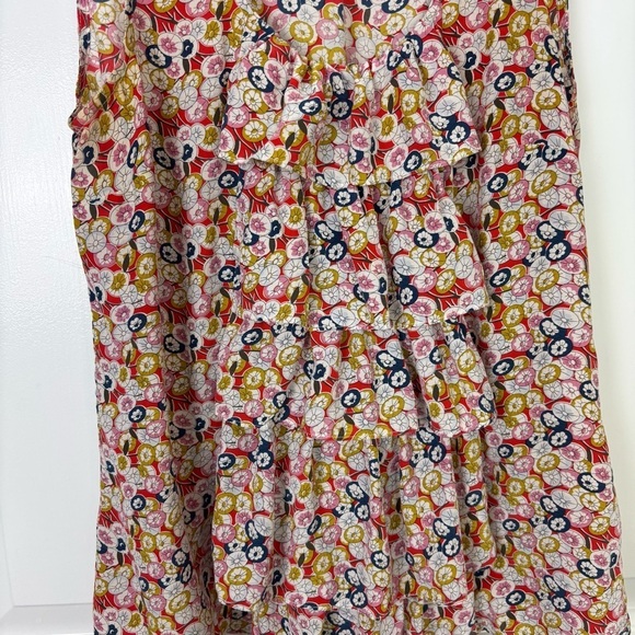 Anthropologie Sine Silk Ruffle Front Sleeveless Blouse Size 2 - Picture 3 of 9